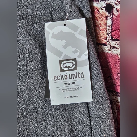 Ecko Unltd Gray Joggers with Orange Accents Mens Large - Picture 3 of 15